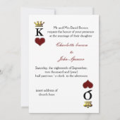 カー遊ド，ベガ結婚スのモノグラム招待状 招待状 (裏面)