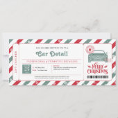 カー ディテイリング クリスマス ギフト 証明書 招待状 (正面)