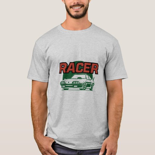 カー・レーサー メンズTシャツ Tシャツ (正面)