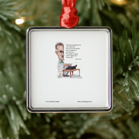 カー/ロンドンジェームズジョイス&イングリッシュアイズ拷問引用文 メタルオーナメント (ツリー)