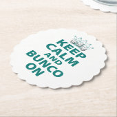 カ保ームバンコオンレトロおもしろいサイコロブルー ペーパーコースター (アングル)