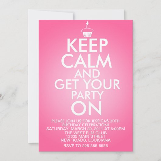 カ保ーム誕生日 招待状 (正面)