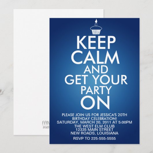 カ保ーム誕生日 招待状 (正面/裏面)