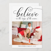 カ信じリグラフィクリスマスホリデーカード シーズンカード (正面/裏面)