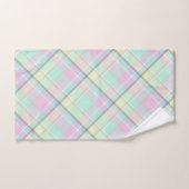 カ市松模様にラメル色のパターン。 バスタオルセット (ハンドタオル)