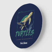 カ救メが好きな女の子のためのカメ ラージ壁時計 (傾斜)