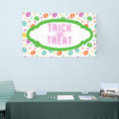 カ数々のラーカボチャハロウィーン模様 横断幕 (トレードショー)