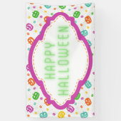 カ数々のラーカボチャハロウィーン模様 横断幕 (縦)