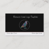 – カ数々のラーカラーのCrowまたはRavenロゴの名刺 名刺 (正面)