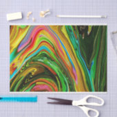 カ数々のラー大理石アートティッシュペーパーColorWave  薄葉紙 (クラフト)