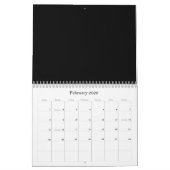 カ数々のレンダーの背景色が黒とWh カレンダー (2月 2026)