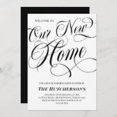 カ渦巻形のリグライニューホーム引っ越し祝いパーティーパーティー 招待状 (正面/裏面)