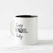 カ熱狂するタツムリの女 ツートーンマグカップ (正面左)