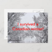 カ生き延びナの冬用ポストカード ポストカード (正面/裏面)