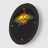 カ白熱［赤熱］光を放つボチャ ラージ壁時計 (傾斜)