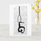 カ空白のード：空中フープアーティスト カード (黄色い花)