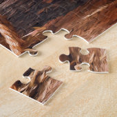 カ素朴ウボーイハットロープ干し草写真 ジグソーパズル (側面)