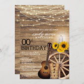 カ素朴ウボーイパーティー- 00番目の誕生日招待状 招待状 (正面/裏面)