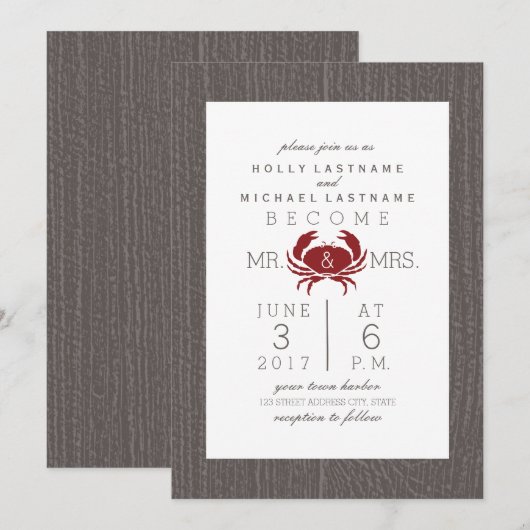 カ素朴ニ結婚ズ 招待状 (正面/裏面)