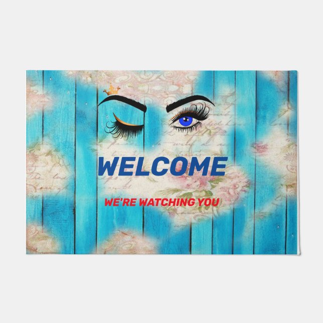 カ素朴ントリースタイルWer's Re Witching You Door Mat ドアマット (正面)