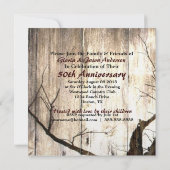 カ素朴ントリーレッドバーン50結婚周年 招待状 (裏面)