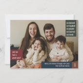 カ自然ラーブロック1写真フルブリードクリスマス シーズンカード (正面)