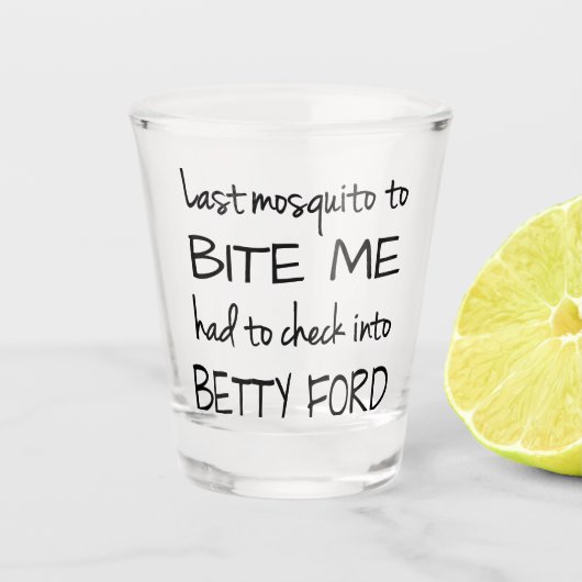 カ飲モカ | おもしろい大人アルコールのユーモア引用文 ショットグラス (正面)