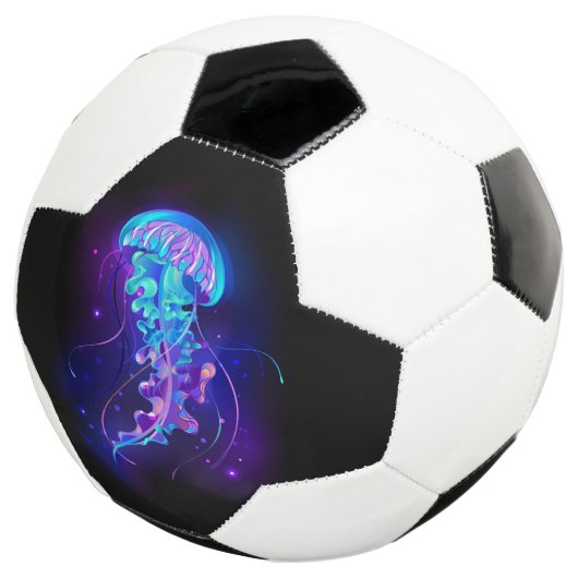 カ鮮やかラークラ白熱［赤熱］光を放つゲ サッカーボール (3/4)