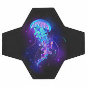 カ鮮やかラークラ白熱［赤熱］光を放つゲ サッカーボール (フラット)