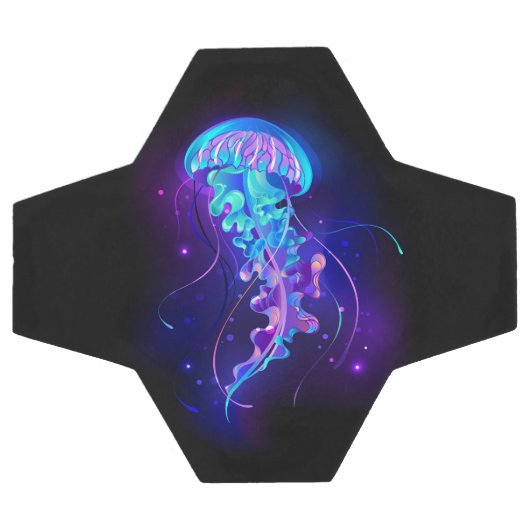 カ鮮やかラークラ白熱［赤熱］光を放つゲ サッカーボール (フラット)