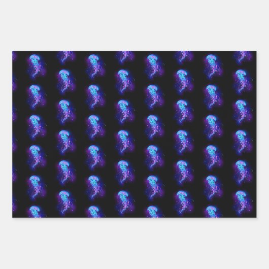 カ鮮やかラークラ白熱［赤熱］光を放つゲ ラッピングペーパーシート (正面)