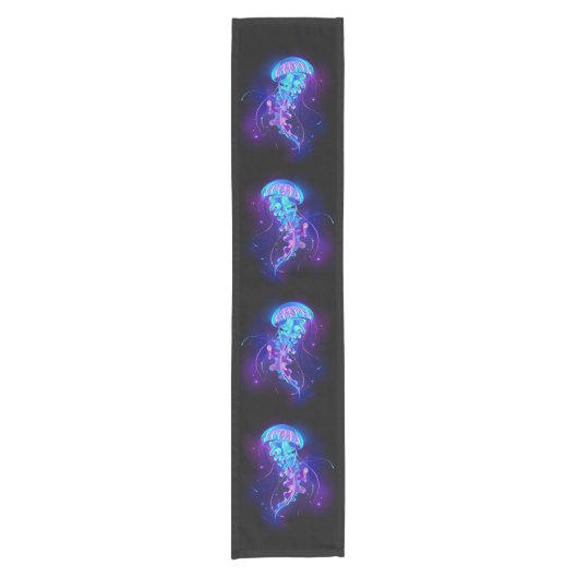 カ鮮やかラ白熱［赤熱］光を放つゲリ ショートテーブルランナー (正面)