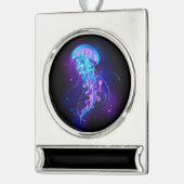 カ鮮やかラ白熱［赤熱］光を放つゲリ シルバープレートバナーオーナメント (左)