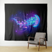 カ鮮やかラ白熱［赤熱］光を放つゲリ タペストリー (インサイチュ(横))