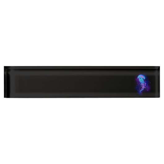 カ鮮やかラ白熱［赤熱］光を放つゲリ デスクネームプレート (正面)