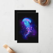 カ鮮やかラ白熱［赤熱］光を放つゲリ ノートカード (正面/裏面インサイチュ)