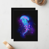 カ鮮やかラ白熱［赤熱］光を放つゲリ ノートカード (正面/裏面インサイチュ)