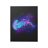 カ鮮やかラ白熱［赤熱］光を放つゲリ ノートパッド (回転)