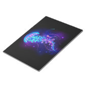 カ鮮やかラ白熱［赤熱］光を放つゲリ ノートパッド (アングル)