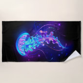 カ鮮やかラ白熱［赤熱］光を放つゲリ ビーチタオル (正面)