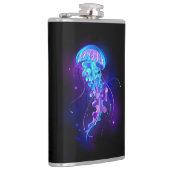 カ鮮やかラ白熱［赤熱］光を放つゲリ フラスク (右)