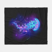 カ鮮やかラ白熱［赤熱］光を放つゲリ フリースブランケット (正面(横))