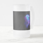 カ鮮やかラ白熱［赤熱］光を放つゲリ フロストグラスビールジョッキ (正面右)