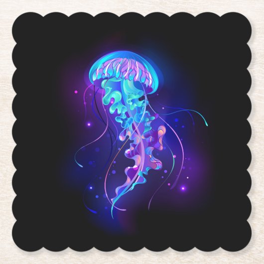 カ鮮やかラ白熱［赤熱］光を放つゲリ ペーパーコースター (正面)