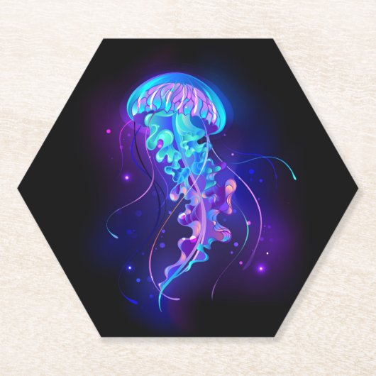 カ鮮やかラ白熱［赤熱］光を放つゲリ ペーパーコースター (正面)