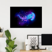 カ鮮やかラ白熱［赤熱］光を放つゲリ ポスター (ホームオフィス)