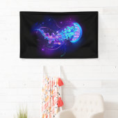 カ鮮やかラ白熱［赤熱］光を放つゲリ 横断幕 (インサイチュ)