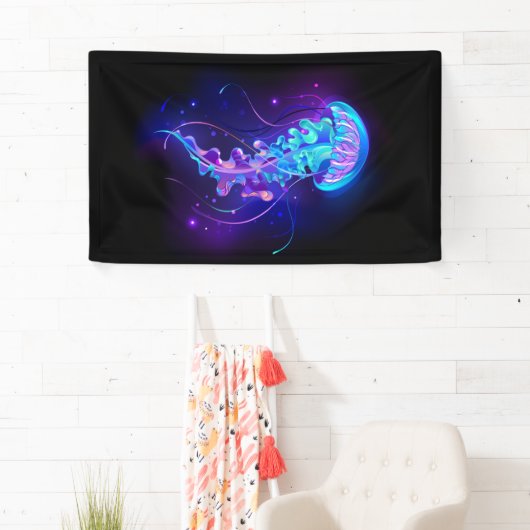 カ鮮やかラ白熱［赤熱］光を放つゲリ 横断幕 (インサイチュ)