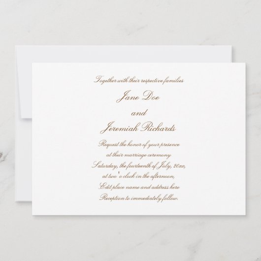 カ・ドーロ 招待状 (裏面)