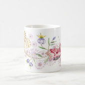 ガおよび花のマグ コーヒーマグカップ (中央)